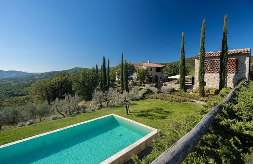 Bucine Villa | Estupenda casa de vacaciones privada con WIFI, A/C, piscina privada, TV, patio y vista panorámica
