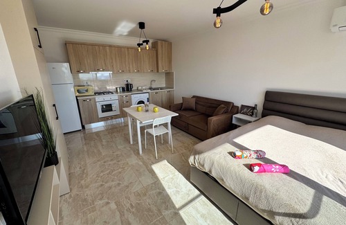 Trikomo Apartamento | Beautiful Sea View Studio with Pool. 5-Min Walk to the Beach