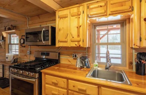 Thompsonville Cabina | Betsie River Log Cabin near Crystal Mountain!