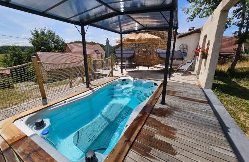 Saint-Jean-Ligoure Casa | Bien-être & Spa privatif - Spa de nage, sauna, lit hydromassant & relaxation Immersive