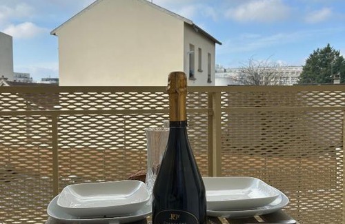 Courlancy Apartamento | Bleuets studio cosy neuf terrasse proche centre