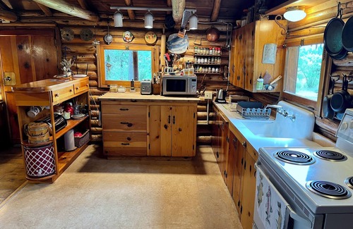 Sunriver Cabina | Blinn's Landing: cabaña histórica frente al río, muelle y vistas a la montaña. Perros bien!