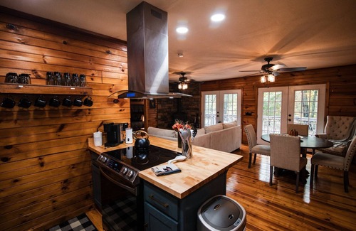 My Mountain Cabina | Blue Ridge Cabin w Hot tub, Firepit, Game Rm; Pets ok, 7Acres