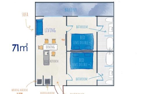 Hamagawa Hotel | Blue Steak Wonder Chatan
