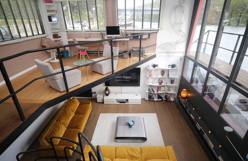 Bougival Alquiler De Eote | Casa flotante Loft en Yvelines en Ile de France a 15 km Pte Maillot