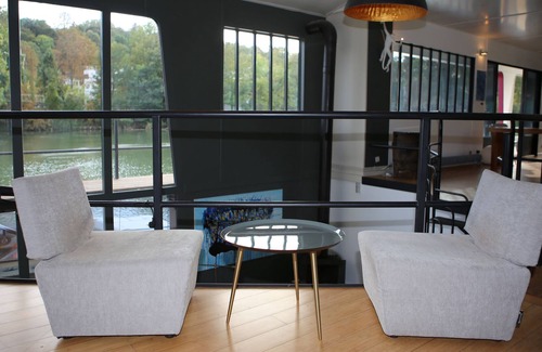 Bougival Alquiler De Eote | Casa flotante Loft en Yvelines en Ile de France a 15 km Pte Maillot