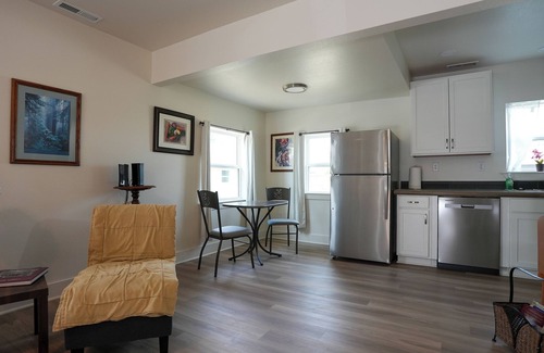 Casper Casa | Bright and stylish 2-bed bungalow in Casper with modern kitchen, updated bath, fenced yard. Minutes from downtown, Platte River, and outdoor adventures.