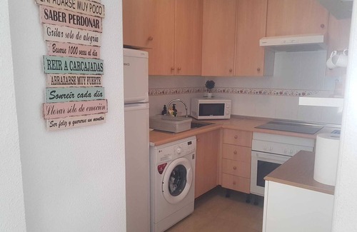 Bolnuevo Apartamento | Bright apartment in Bolnuevo, with terrace and swing. sea views.