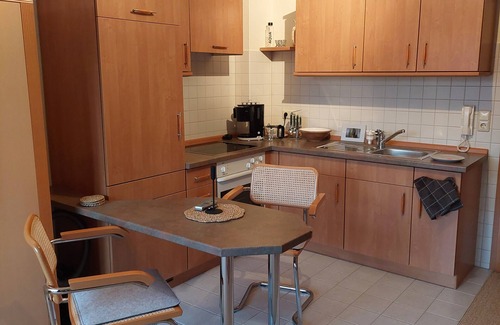 Travemuende Apartamento | Bright, cozy 1-room apartment with spacious eat-in kitchen and balcony with evening sun