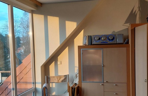 Travemuende Apartamento | Bright, cozy 1-room apartment with spacious eat-in kitchen and balcony with evening sun