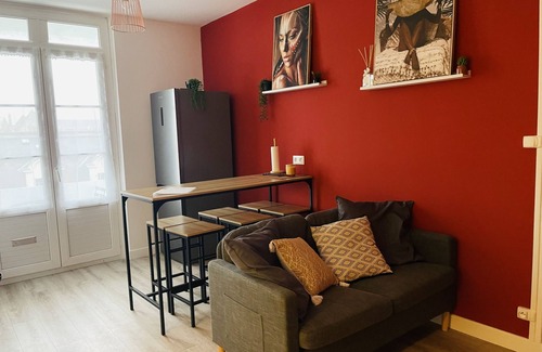 Chatellerault Apartamento | Apartamento-Baño privado con bañera-Balcón