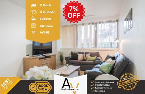 Central Milton Keynes Apartamento | Business or leisure-Ready Two-Bedroom Apartment - 7 Mins from Station, Free Wi-Fi, Great for Relocation Stays By AV Hughes Properties