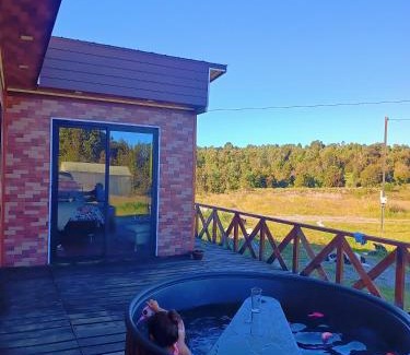 Puerto Montt Casa | cabaña vista al volcán con opción a tinaja