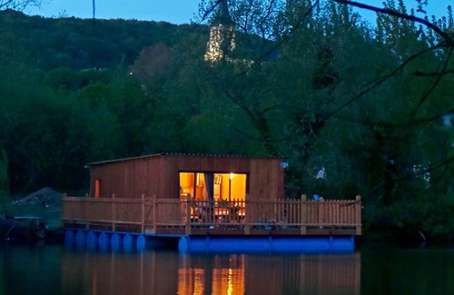 Colleville Cabina | Cabaña de madera-Les Songes de Steph-Baño Privado-Vista al Lago