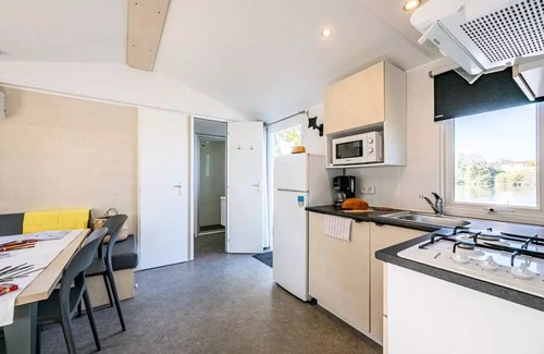 Badefols-sur-Dordogne Casa | Camping Les Bö-Bains **** - 3-bedroom mobile home on the banks of the river, air-conditioned Sunday/Sunday (33 m²) n°3 to 5 6 people
