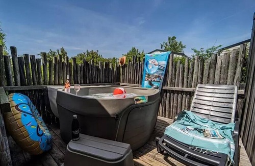 Brem Sur Mer Casa | Camping L'Océan ***** - Mobile Home Duo Premium 3 Rooms 4 People Jacuzzi + Air Conditioning + TV