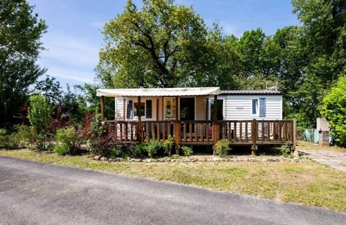 Saint-Sornin Casa | Camping maeva Escapades Les Étangs Mina *** - Mobile Home Premium 4 Rooms 6/8 People Pond Side + TV