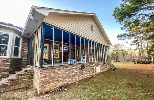 Santee Casa | Carolina Bea Hive: Lakeside Modern Home+Games+Dock