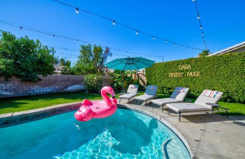 Indio Casa | Casa Desert Muse with Heated Pool Spa Firepit Mini Golf and Games