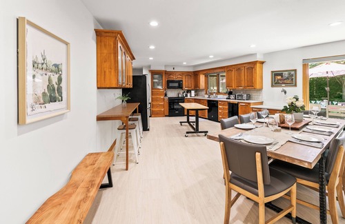 West Omaha Casa | Central Omaha Pool w/ Spa Oasis + Fire Pit + 3 Living Rooms