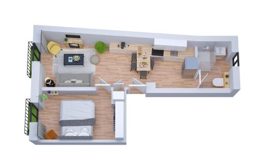 Blain Apartamento | Centre-ville - Fibre - Netflix - T2 L'ISAC