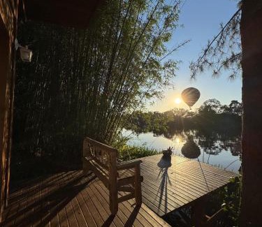 Passo de Torres Cabina | Chalé na praia e a beira do Rio Mampituba