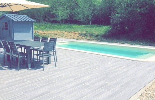 Saint-Hilaire-d'Estissac Casa | Chalet 8 personas campo en Périgord Piscina