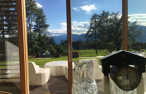 Aldino Chalet De Esquí | Disfruta de los Dolomitas! Casa de vacaciones - vista panorámica 1/2 ha cercado prado / bosque