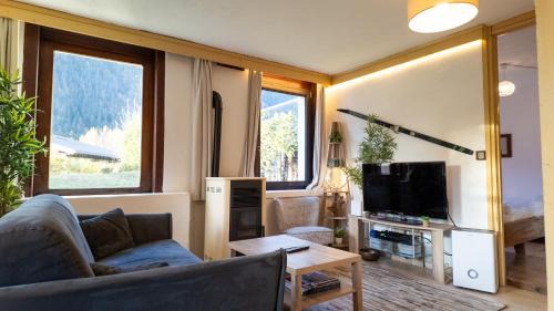 Les Praz-de-Chamonix Apartamento | Chalet la Pagode, vue Mont-Blanc et jardin privé