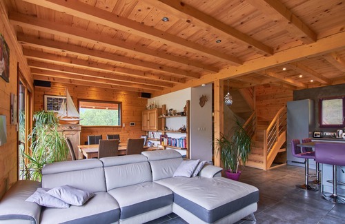 Allemond Chalet De Esquí | Chalet "La Traverse" con vistas a la montaña, bañera de hidromasaje y Wi-Fi