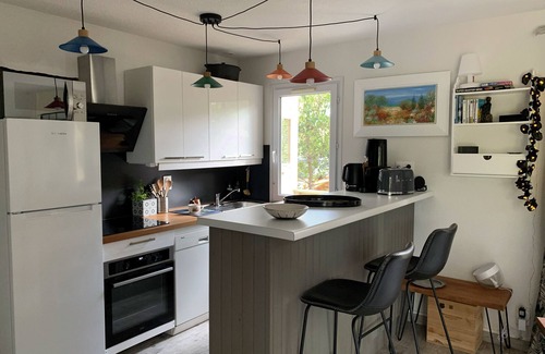 Le Porge Apartamento | Estudio-Baño con bañera-Vista al bosque-Studio