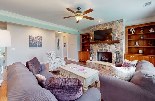 Riverwood Plantation Casa | Champions Retreat | Dog-friendly home with fireplace, grill, and sunny patio