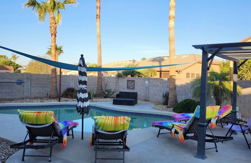 Mountain Vista Ranch Casa | Charming 4-bedroom pet friendly oasis with WiFi, AC in peaceful Surprise.