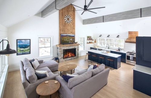 Tamworth Casa | Charming Gray Barn Getaway - Game Room, Fireplace, Year-Round Fun!