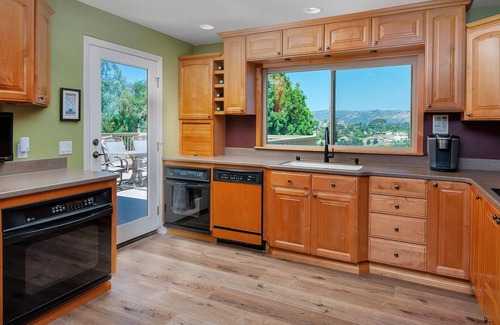 Country Club Casa | Cheerful Escape: Mountain Views, Fully Fenced, Game Room, Firepit, BBQ, & Office