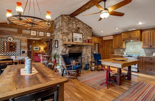Canton Cabina | Chestnut House: private luxury log cabin with mountain views, trout stream, WiFi