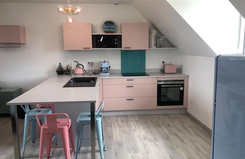 Plonevez-Porzay Apartamento | Chez mamy Odette- Appartement lumineux en bord de mer