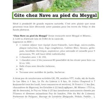 Boussoulet Apartamento | Chez Nave au pied du Meygal