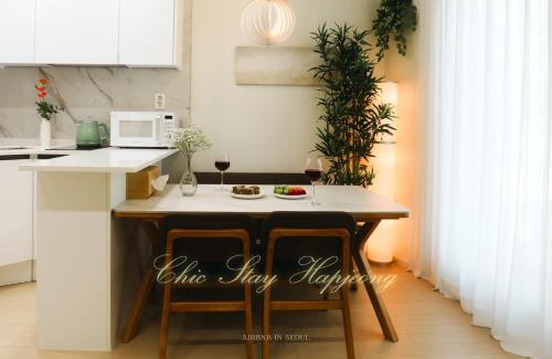Hapjeong-dong Apartamento | Chic Stay 홍대 합정 신촌 # 최대8인 # 신축 엘리베이터 # 무료짐보관 # 무료주차