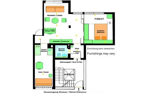 Oberbilk Apartamento | City-Apartment 65qm 2-Schlafzimmer WLAN Nichtraucher Parken
