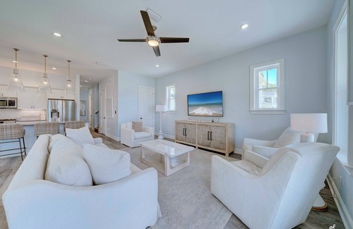 West Panama City Beach Casa | Coastal Living | Lake Views | Private Pool & Spa | 6-Seater Golf Cart