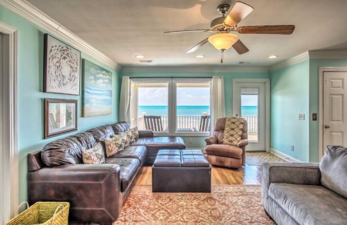 Holden Beach Casa | Coastal Retreat with Hot Tub Steps to Beach!