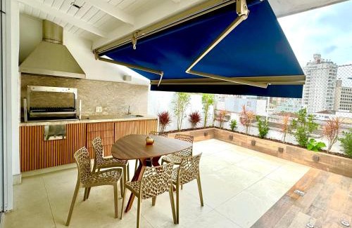 Tombo Apartamento | Cobertura com piscina e churrasqueira, 200m da praia, 3 dormitórios para até 6 hóspedes
