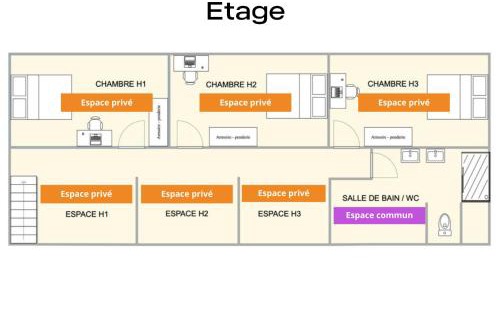 Cholet Casa | Coeur de ville #H2- Central & Cosy - Logement partagé - Chambre privée