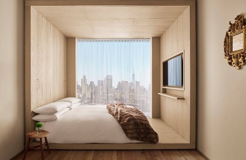 Bowery Hotel | Comfortable Queen Room with Amazing Views of Central Park and NYC Skyline