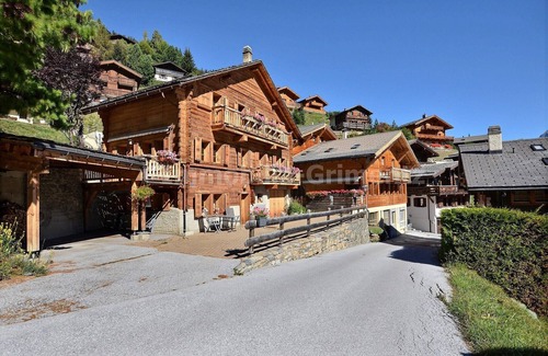 Grimentz Apartamento | Comfortable studio for 2 people, living room with 2 beds, kitchen area with dishwasher, shower-WC, s