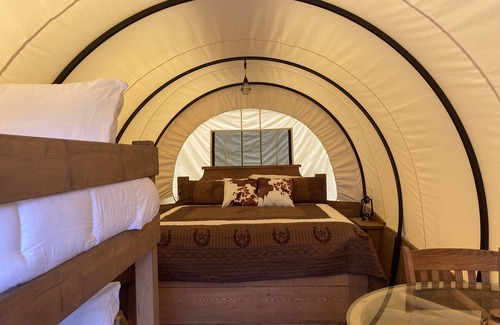 Irwin Casa | Conestoga Wagon 1 - Swan Valley RV Park near scenic Snake River