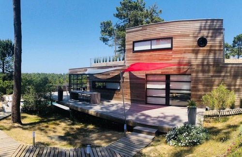 Lege-Cap-Ferret Villa | VILLA DE MADERA CONTEMPORÁNEA TRANQUILA PISCINA CLIMATIZADA