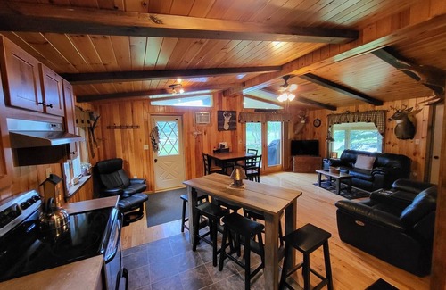 Allagash Cabina | Cozy Getaway - Relax & Unwind - Outdoor Kitchen & Cedar Hot Tub-Riverfront View
