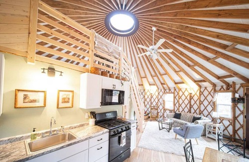Boulder Junction Casa | Cozy Year-Round Luxury Yurt with Sauna and Wi-fi